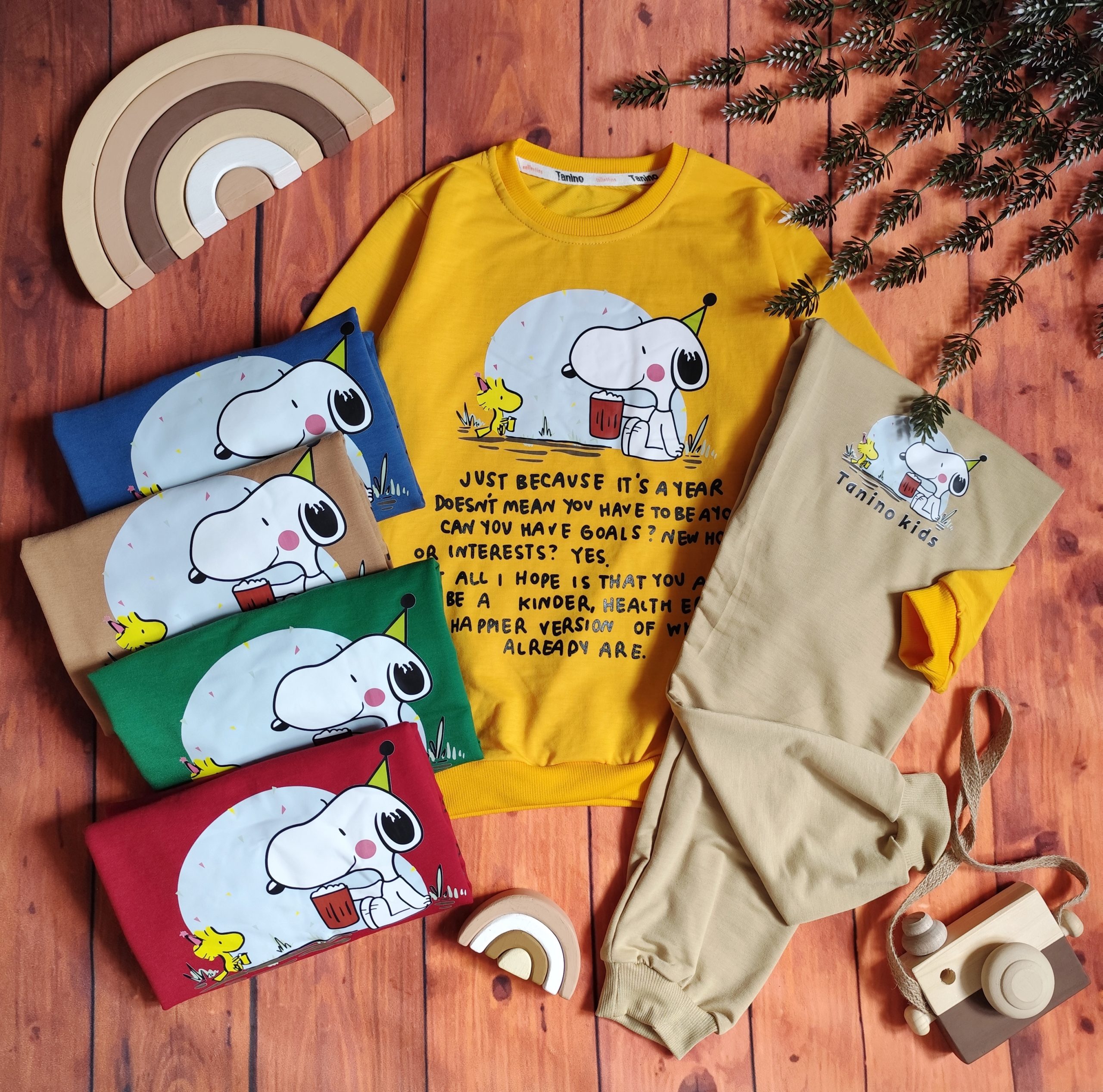 ست بلوز شلوار هاپو خوشحال پسرانه و دخترانه