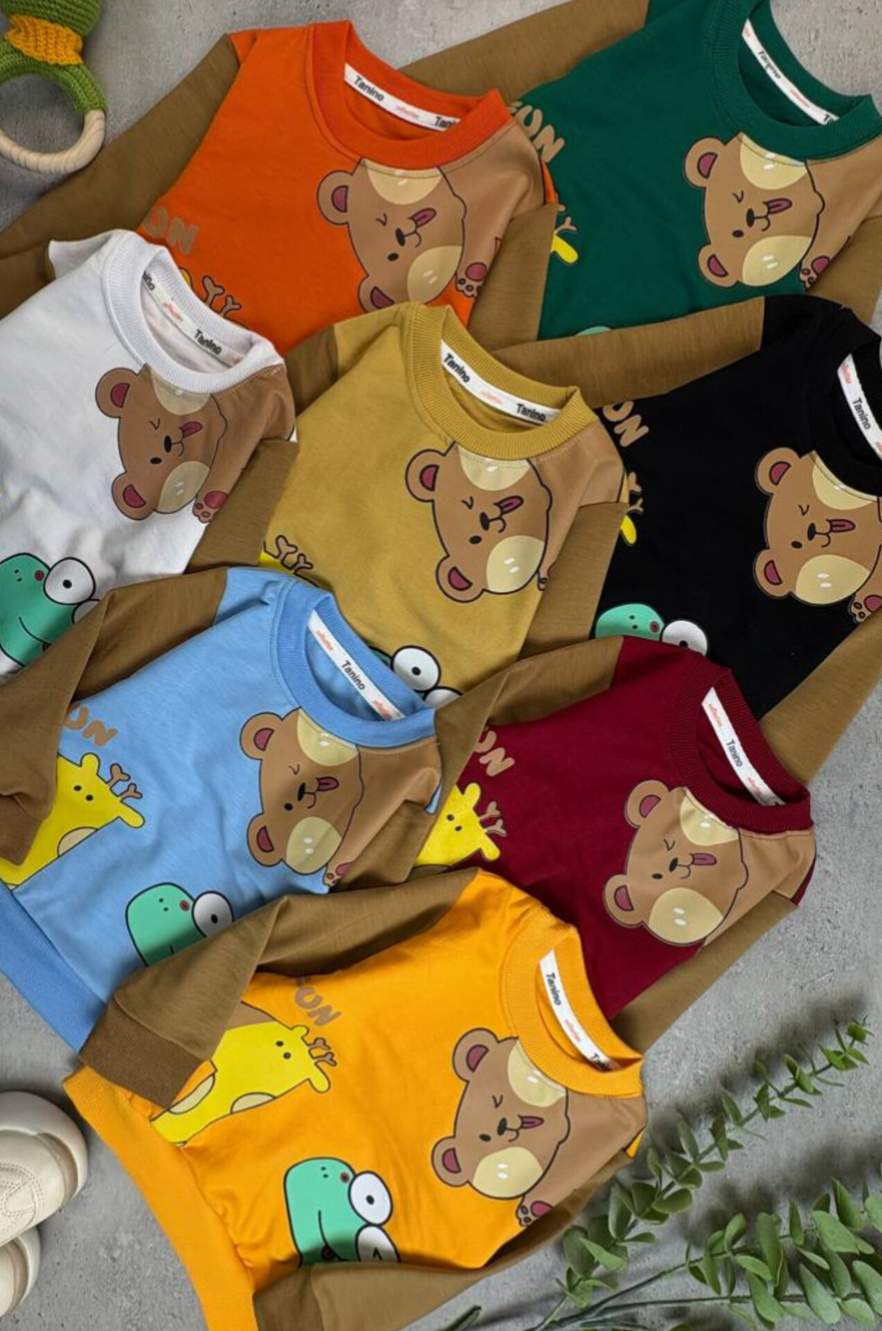 ست پسرانه طرح خرس رنگی